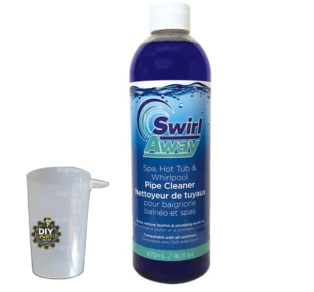 Hot Tub Swirl Away Spa Plumbing Pipe Cleaner with 4 oz Measuring Cup – 16 oz DIY1810FBA