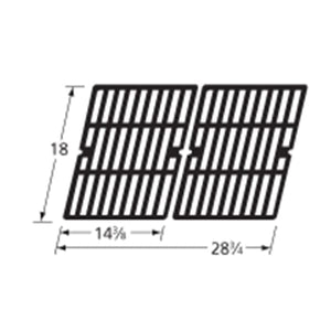 BBQ Grill Compatible With Weber Grills 2 Piece Gloss Cast Iron Grate 18" x 28 3/4" BCP68502 - DIY PART CENTERBBQ Grill Compatible With Weber Grills 2 Piece Gloss Cast Iron Grate 18" x 28 3/4" BCP68502BBQ Grill PartsDIY PART CENTERBCP68502