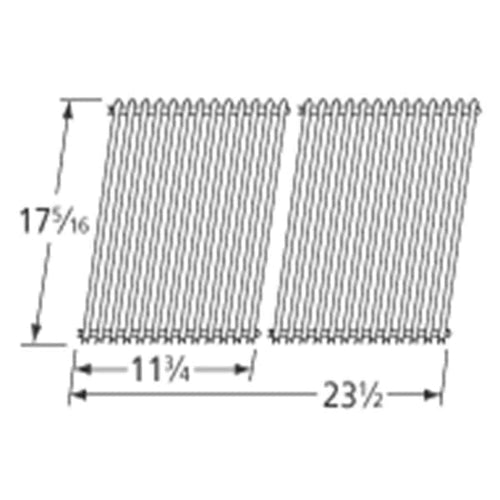 BBQ Grill Compatible With Weber Grills 2 Piece SS Grate 17 5/16