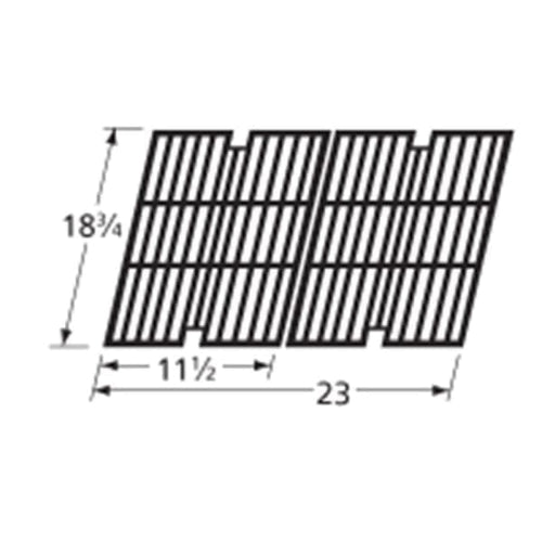 BBQ Grill Members Mark 2 Piece Gloss Cast Iron Grate 18 3/4