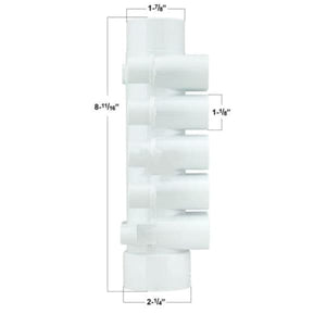 Hot Tub Compatible With Caldera Spas Manifold 1.5" S X 1.5" Sg X 10 - 1/2" Ports WAT010017 / WWP672 - 4630 - DIY PART CENTERHot Tub Compatible With Caldera Spas Manifold 1.5" S X 1.5" Sg X 10 - 1/2" Ports WAT010017 / WWP672 - 4630Hot Tub PartsDIY PART CENTERWAT010017