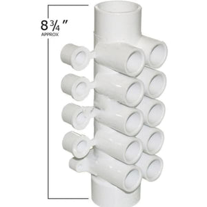 Hot Tub Compatible With Caldera Spas Manifold 1.5" S X 1.5" Sg X 10 - 1/2" Ports WAT010017 / WWP672 - 4630 - DIY PART CENTERHot Tub Compatible With Caldera Spas Manifold 1.5" S X 1.5" Sg X 10 - 1/2" Ports WAT010017 / WWP672 - 4630Hot Tub PartsDIY PART CENTERWAT010017