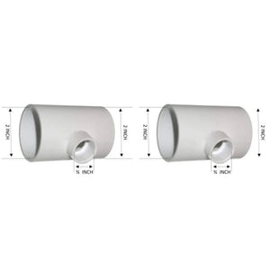 Hot Tub Compatible With Coleman Spas 2’’ X 2’’ X 3/4’’ Slip Tee 2 Pk 100609 - Hot Tub Parts