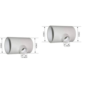 Hot Tub Compatible With Coleman Spas 2’’ X 2’’ X 3/4’’ Slip Tee 2 Pk 100609 - Hot Tub Parts