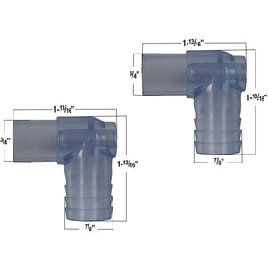 Hot Tub Compatible with Coleman Spas Waterfall 3/4’’ Elbow SB (2-Pack) | Model 107829 - Hot Tub Parts