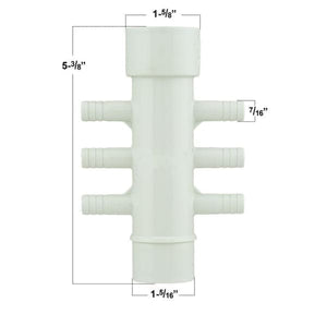 Hot Tub Compatible With Dynasty Spas Manifold 1" S x 1"Sg 6 - 3/8" Barb DYN10063 - DIY PART CENTERHot Tub Compatible With Dynasty Spas Manifold 1" S x 1"Sg 6 - 3/8" Barb DYN10063Hot Tub PartsDIY PART CENTERDYN10063