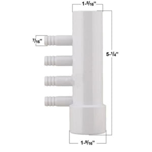 Hot Tub Compatible With Jacuzzi Spas Manifold 4 Port 3/8" DIY6540-077  - DIY PART CENTERHot Tub Compatible With Jacuzzi Spas Manifold 4 Port 3/8" DIY6540-077 Hot Tub PartsDIY PART CENTERDIY6540-077 