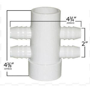 Hot Tub Compatible With Jacuzzi Spas Manifold Water 4 Port 3/4 Inch X 1 1/2 Inch 2540-051 - DIY PART CENTERHot Tub Compatible With Jacuzzi Spas Manifold Water 4 Port 3/4 Inch X 1 1/2 Inch 2540-051Hot Tub PartsDIY PART CENTERJAC2540-051